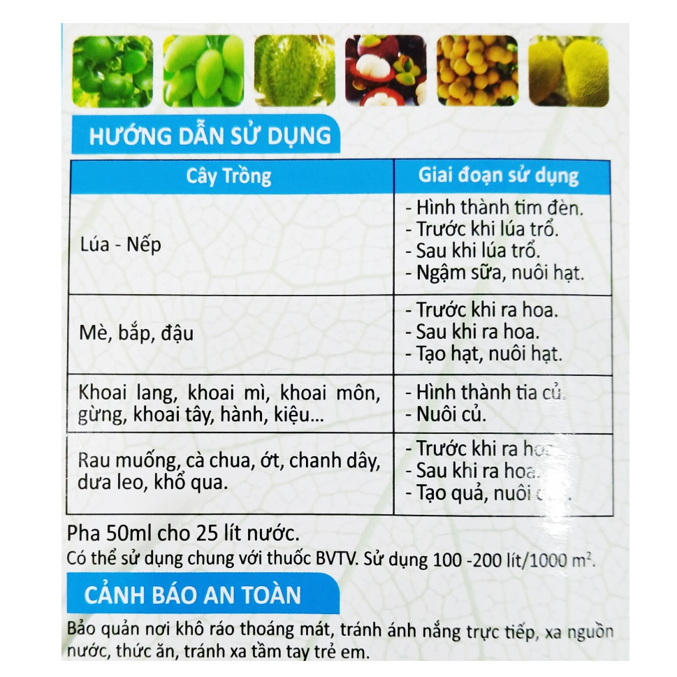 Phân bón VIGAMI POTAS kali sữa 500ML