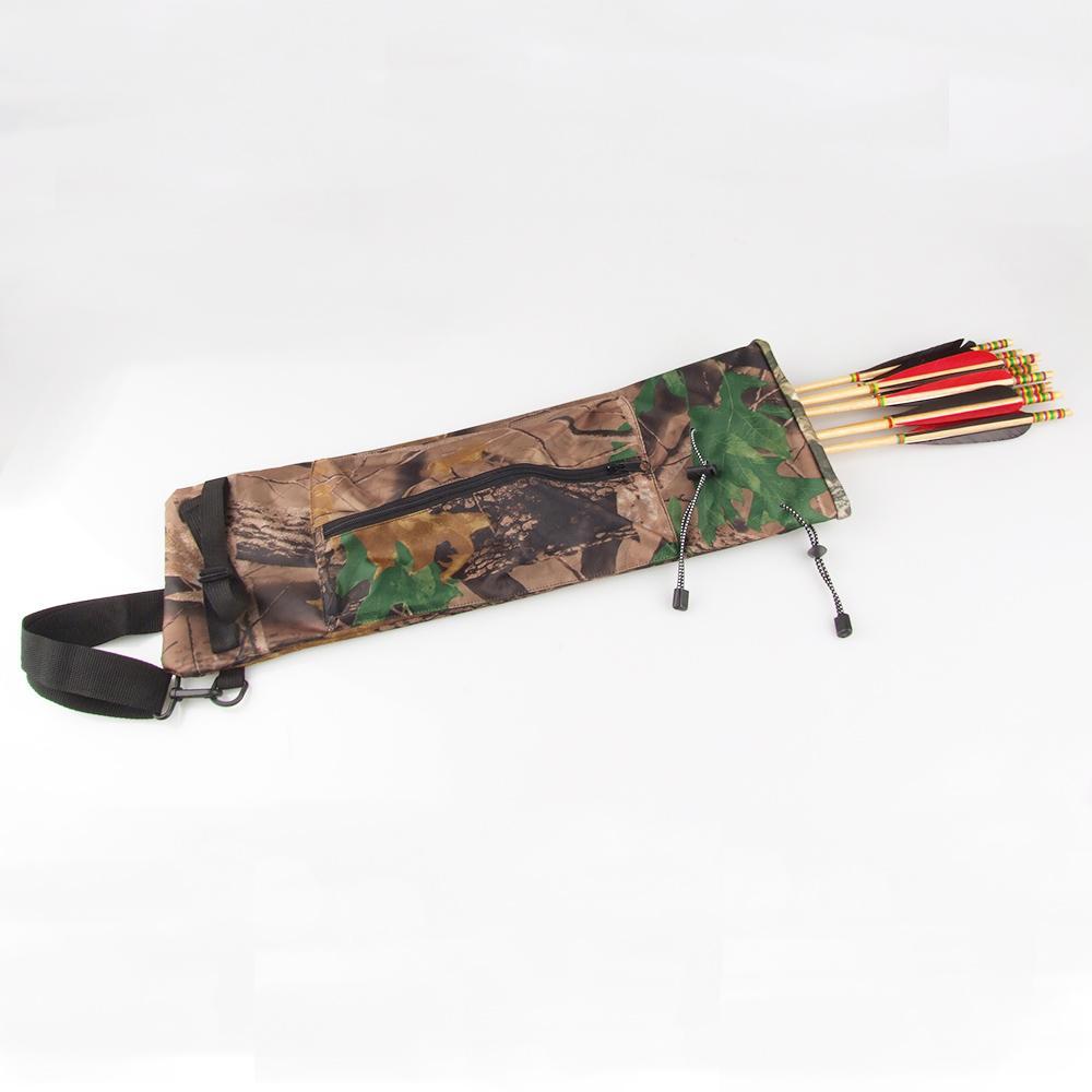 21'' Camo Archery Bow Arrow Belt Quiver Bag Pouch Adjustable Forest Hunting