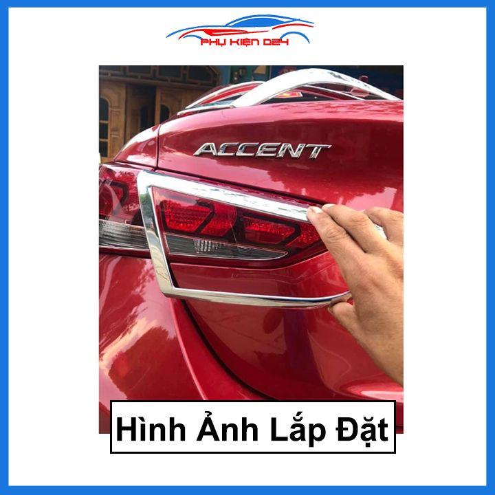 Ốp viền đèn pha hậu mạ crom Accent 2018-2019-2020-2021-2022 chống trầy trang trí bảo vệ xe