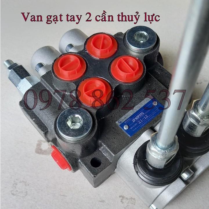 Van gạt tay thuỷ lực 2 cần ren 21mm