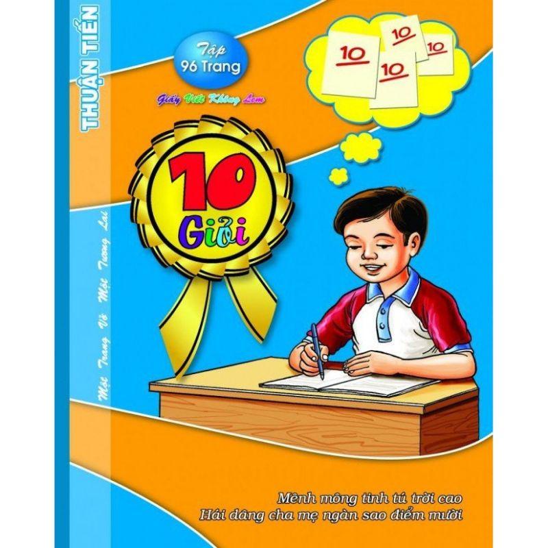 10 cuốn tập học sinh điểm 10 96 trang 4 ô ly dày định lượng 100