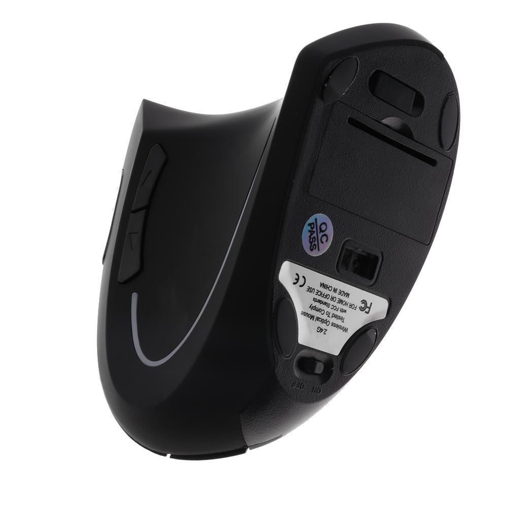 6D 2.4G Wireless Optical Gaming Mouse 1600DPI Vertical Mice