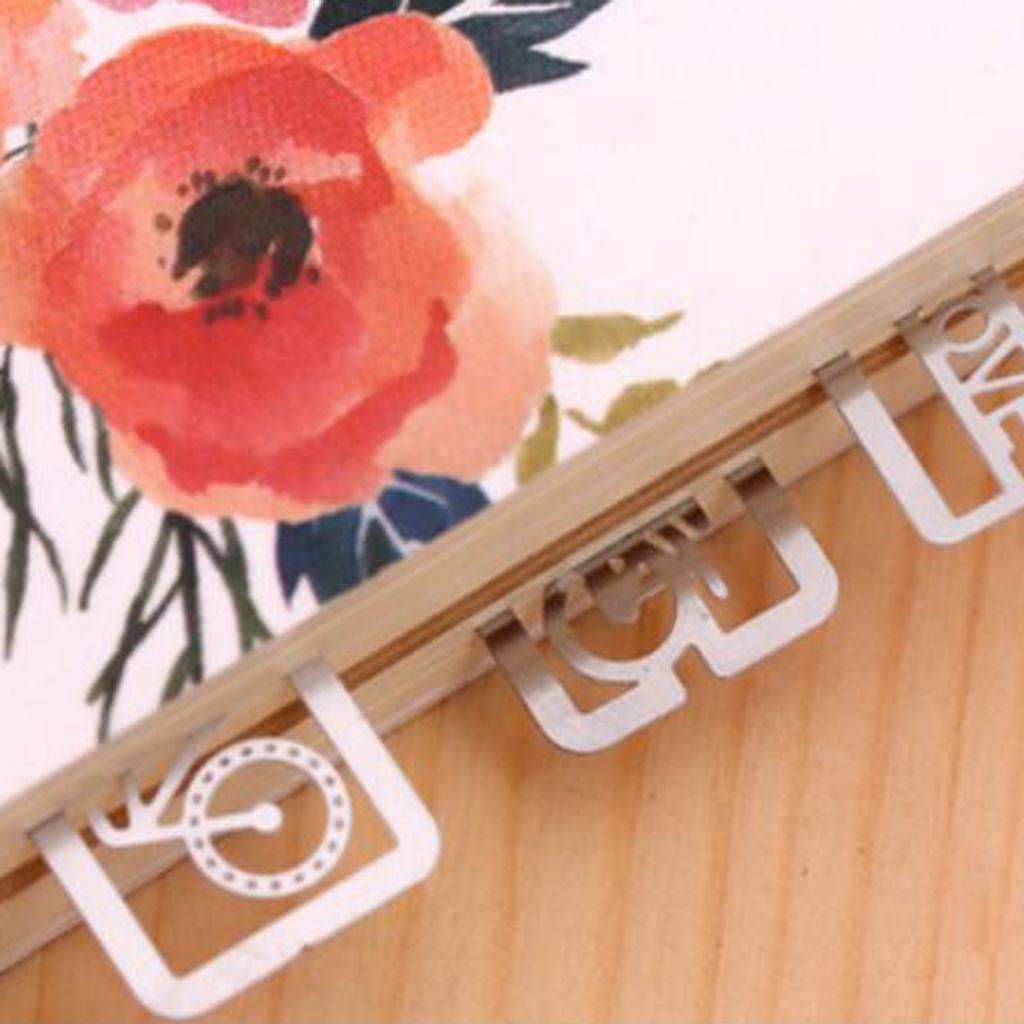 20Pcs Bookmarks Metal Cute Bookmark Book Mark Stationery Office Accessories