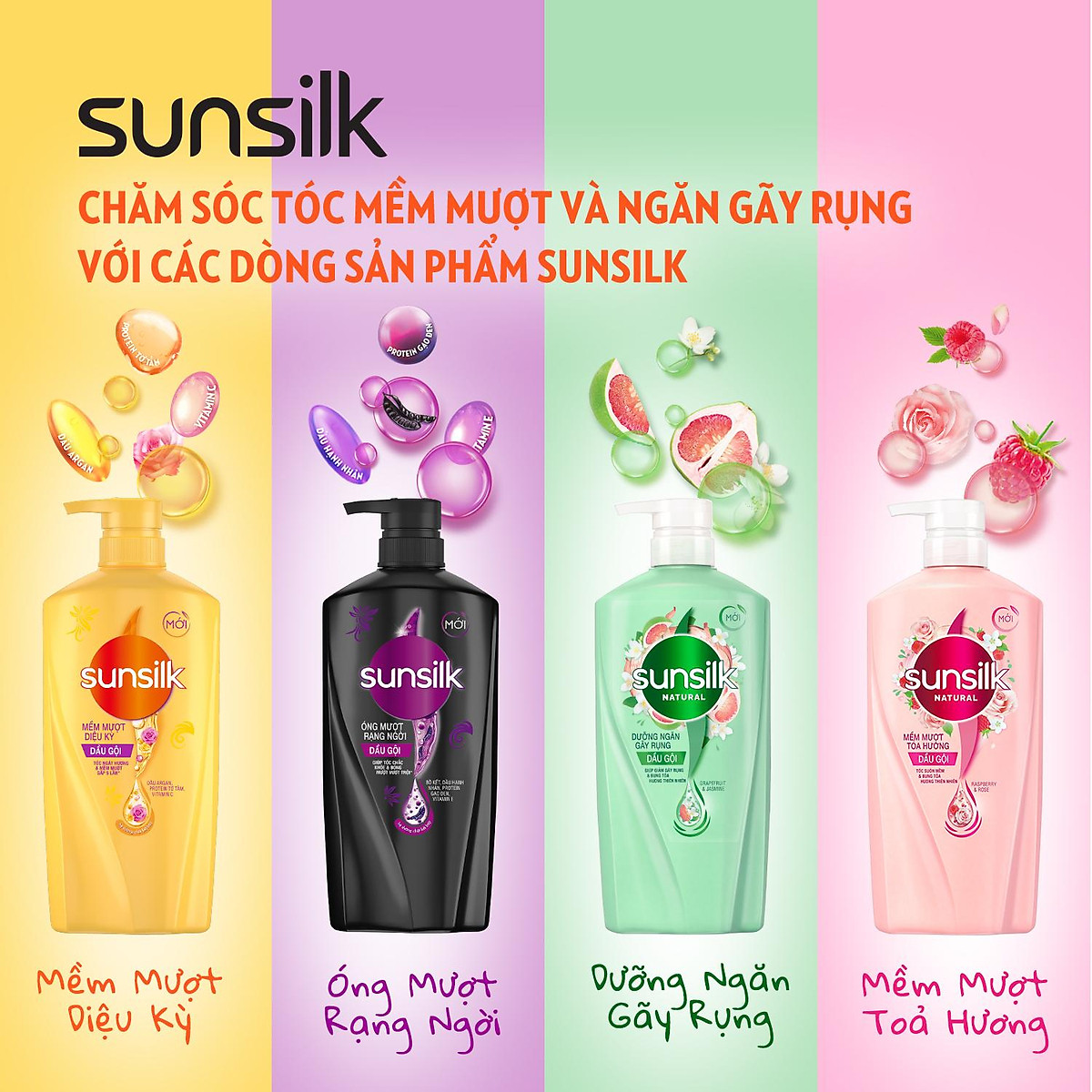 Dầu Gội Sunsilk Mềm Mượt Diệu Kỳ Từ Tinh Dầu Tự Nhiên 1.4kg