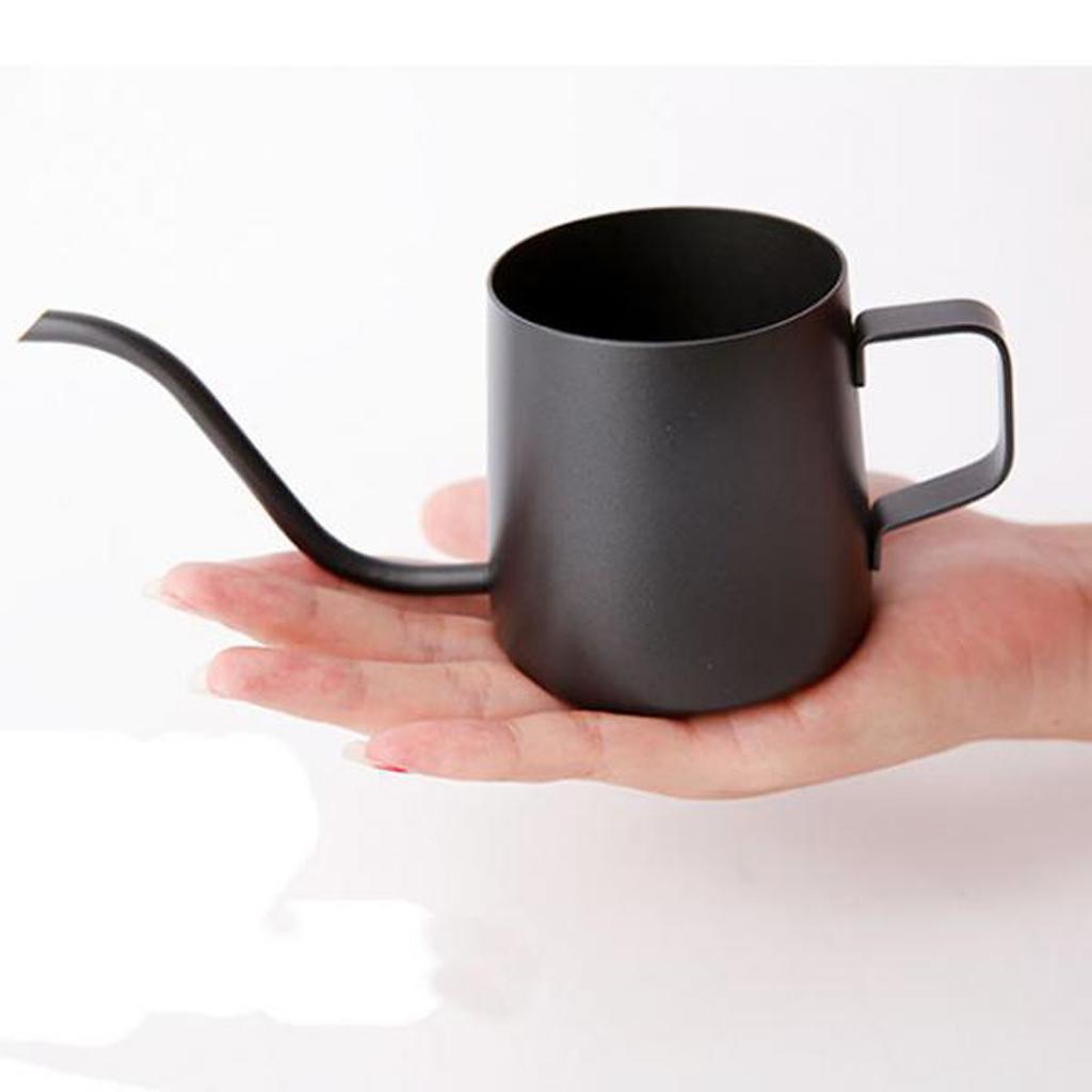 Gooseneck Narrow Spout Hand Drip Coffee Pot Stainless Steel Kettle 240ml