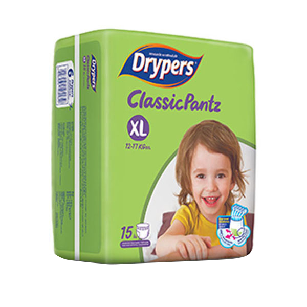 Tã quần trẻ em Drypers Classicpantz XL15 miếng (12 - 17kg)