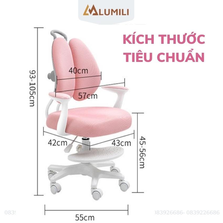 Bộ ghế chống gù thông minh cho học sinh LUMILI M5 tạo tư thế ngồi đúng bảo vệ cột sống