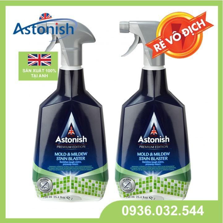 Tẩy đa năng Astonish Bình xịt vệ sinh, nhà tắm Astonish, xịt tẩy nấm mốc, nước lau kính Astonish 750ml, Hàng chính hãng