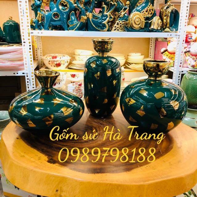 Set 3 lọ decor gốm sứ hàng nhập cao cấp