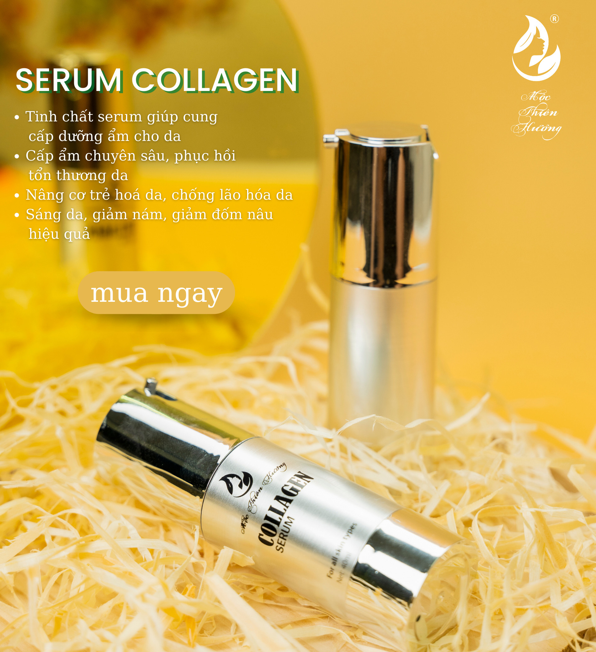 Serum Collagen Giúp Dưỡng Trắng Mịn Da - Mộc Thiên Hương