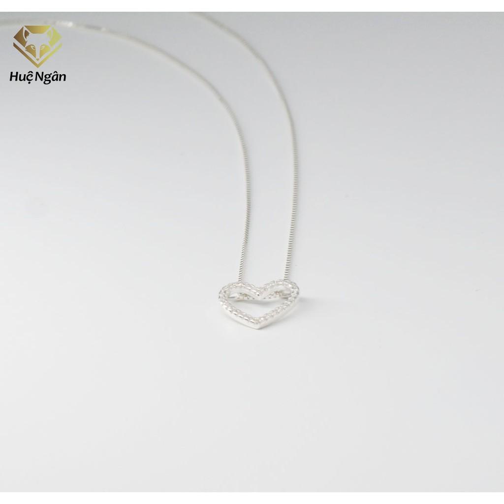 Dây chuyền bạc Ý 925 Huệ Ngân - Tim xinh PP1569