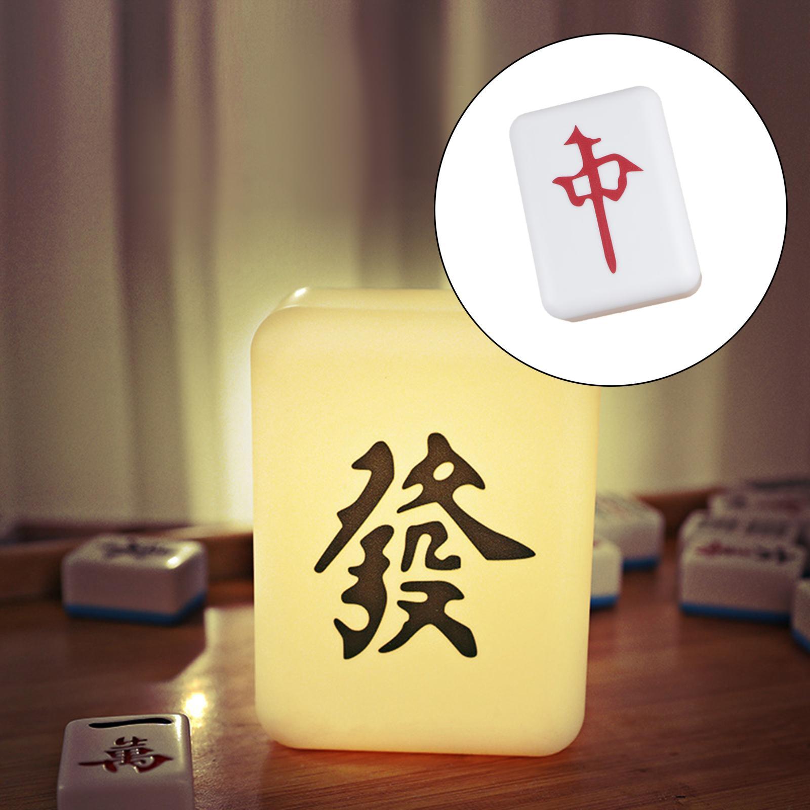 2x Tabletop Portable LED Mahjong Night Lamp Rechargeable for Living Room