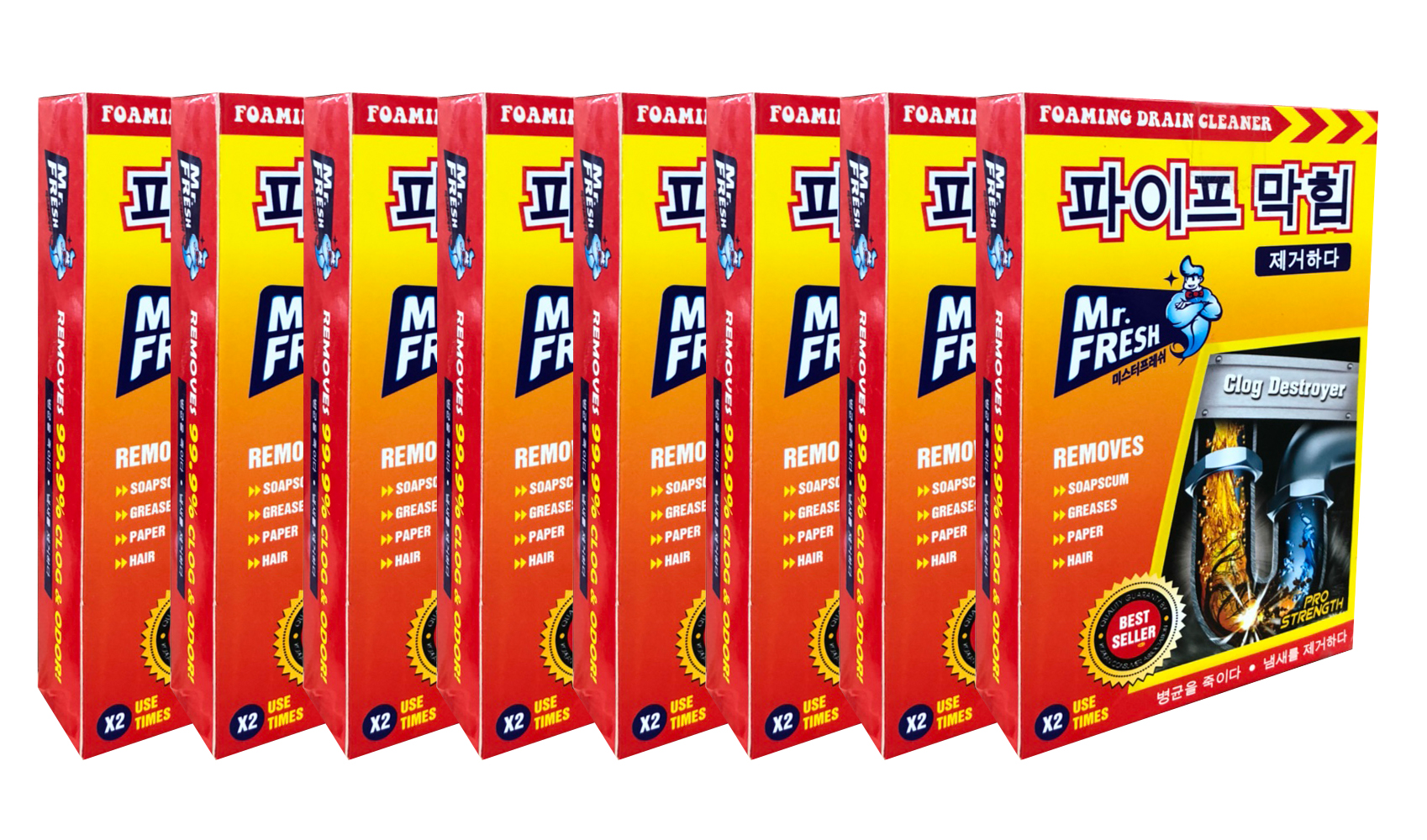Combo 6 hộp 12 gói bột thông tắc làm sạch đường ống Hàn Quốc
