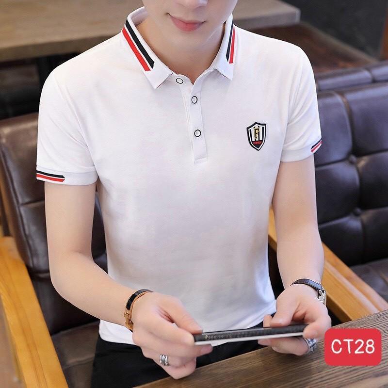 Áo thun nam cổ bẻ ngắn tay cao cấp phong cách hàn quốc, áo thun polo nam MURADFASHION MSS72