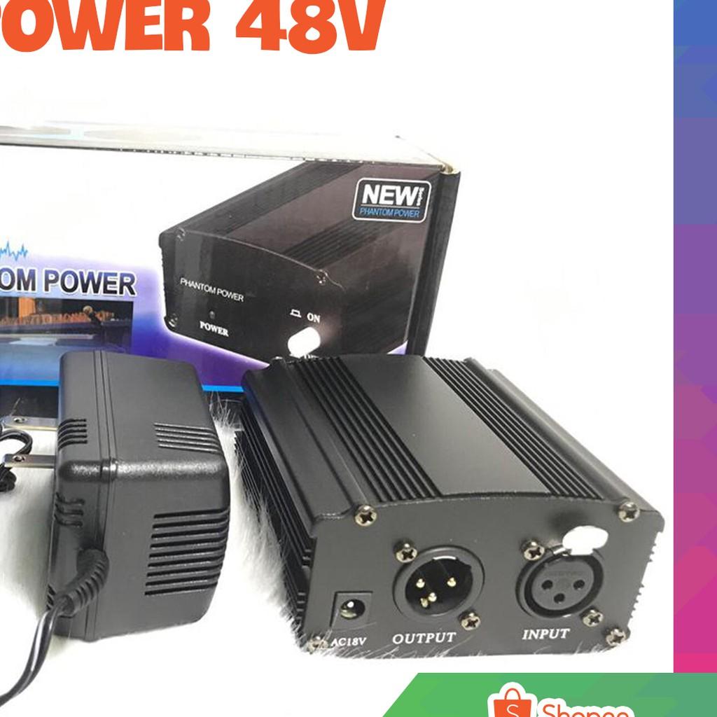 Nguồn PHANTOM POWER 48V - phối hợp cung cấp nguồn điện cho Micro - hát karaoke, livetreams bigo,cctalk