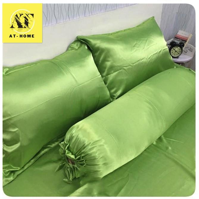 Drap Giường Ga Giường Lẻ Phi Lụa Thương hiệu LAN PHAM BEDDING Mát Mịn - Xanh Mạ Non