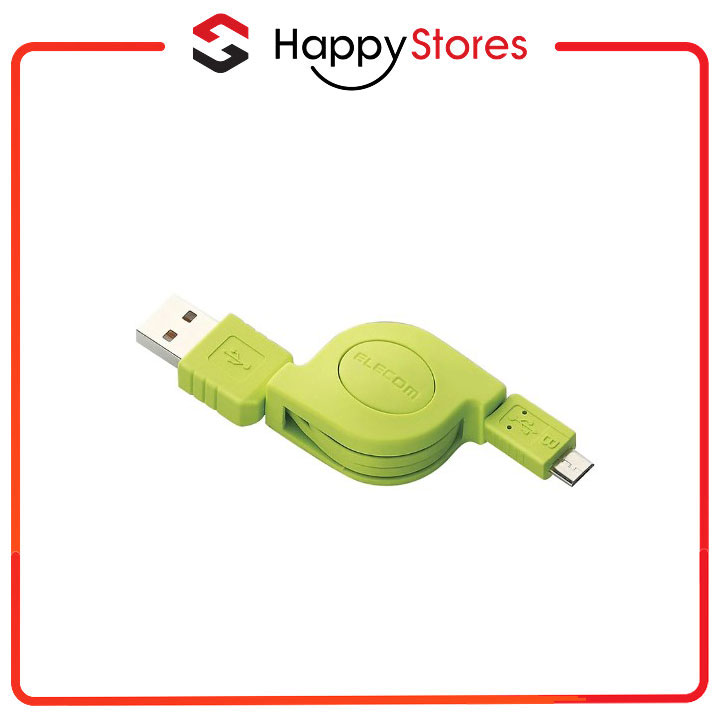 Dây Cáp Cuộn Micro USB , 0.8m Elecom MPA-AMBIRLC08 - Hàng Chính Hãng