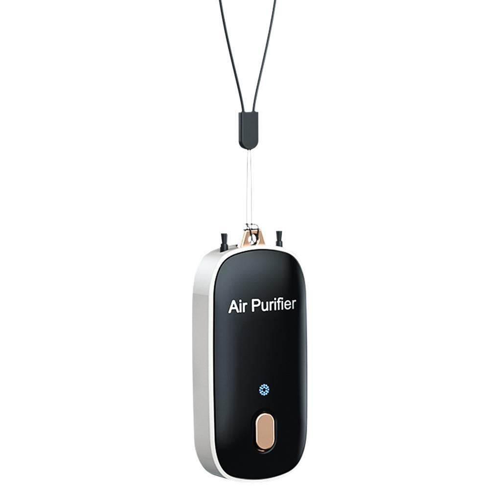 2X Portable Personal Necklace Air Purifier Wearable Freshener Air Cleaner White