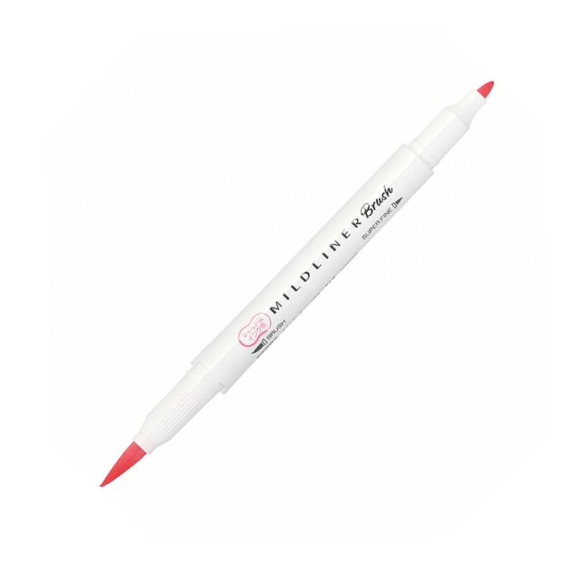 Bút Cọ 2 Đầu Zebra Mildliner Brush WFT8-MCOP - Mild Coral Pink