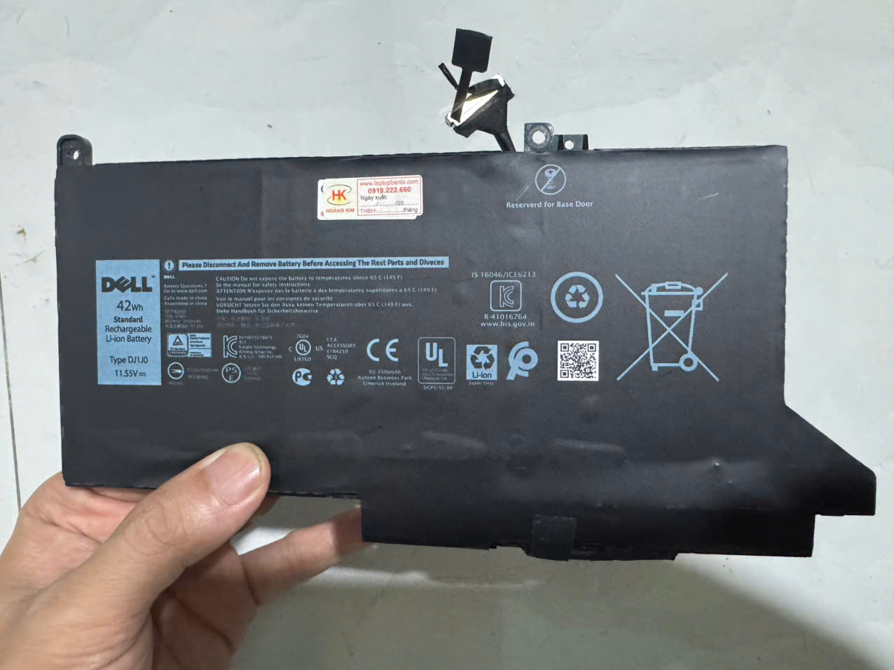 Pin máy tính laptop Dell Latitude E7280, E7290, E7390, E7480, hiệu năng bền bỉ, dùng trên 4 tiếng đã test thực tế - Hàng chính hãng