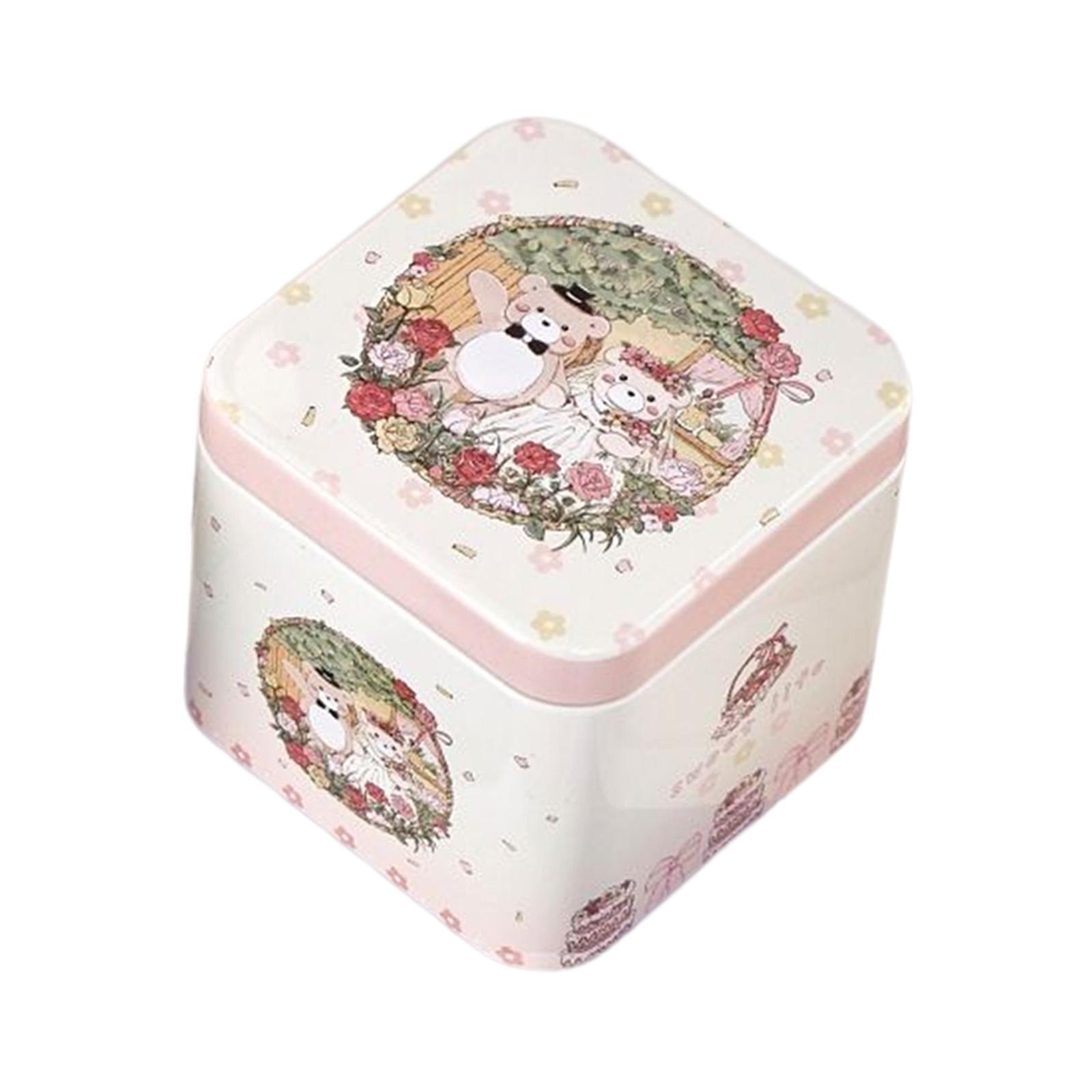 Square Candy Tins with Lid Food Storage Box for Storage DIY Projects