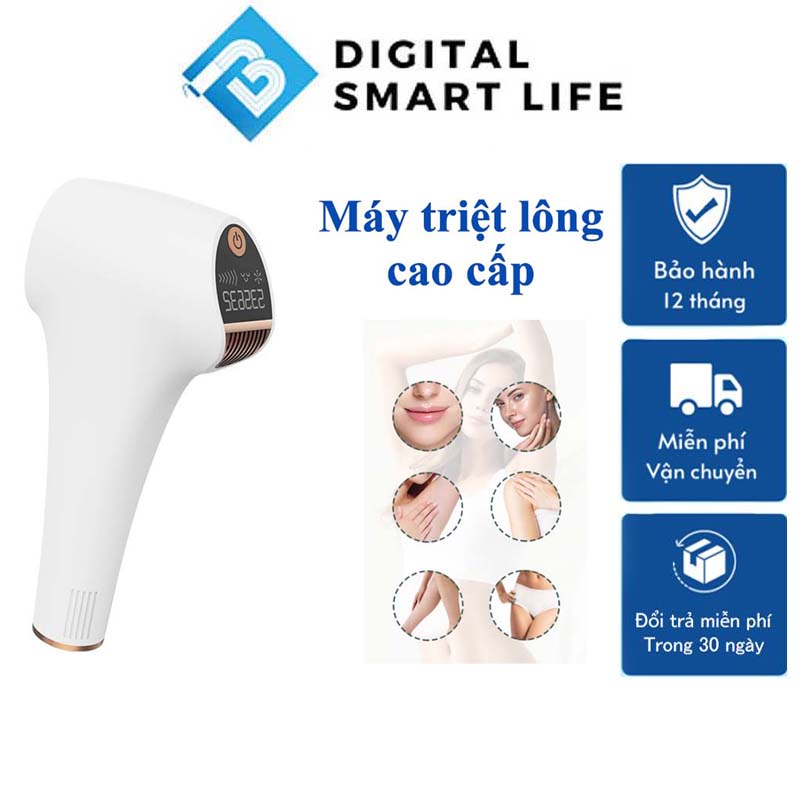 Máy Triệt Lông Mini Tẩy Lông Vĩnh Viễn Đa Năng 5 Cấp Độ Trẻ Hóa Da Dùng Được Toàn Thân Máy Wax Lông Cao Cấp Vô Hạn Xung Giúp Thu Nhỏ Lỗ Chân Lông Không Kích Ứng Cảm Biến Ánh Sáng Tự Động Hiệu Quả Sau 8 Tuần Sử Dụng