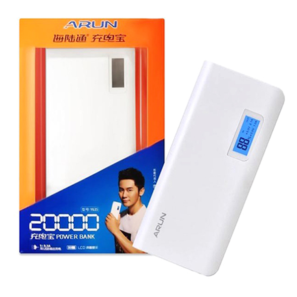 Pin Sạc Dự Phòng Arun Y635 20000mAh (Trắng) - Hàng Nhập Khẩu