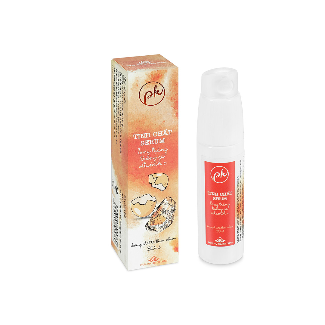 Tinh Chất Serum Vitamin C PK - Bí Quyết Sáng Da, Chống Lão Hóa Da (30ml) + Tặng Kèm 1 Hộp Bông Tẩy Trang 50 Miếng - Hàng Chính Hãng.