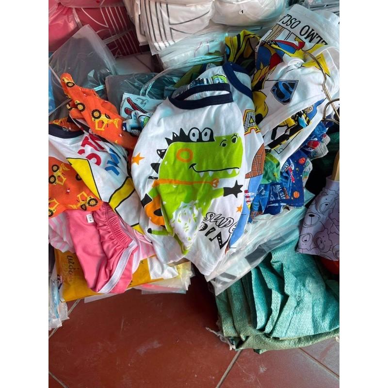 Bộ cotton hoạt hình cho bé siêu mềm siêu mát