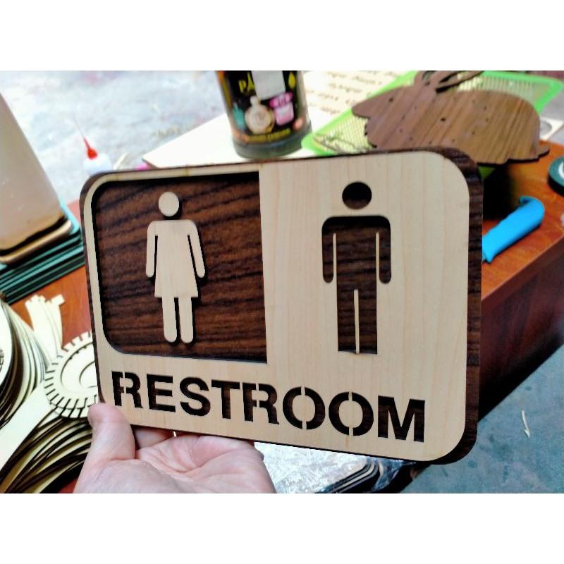 Bảng gỗ trang trí Bảng gỗ toilet Decor