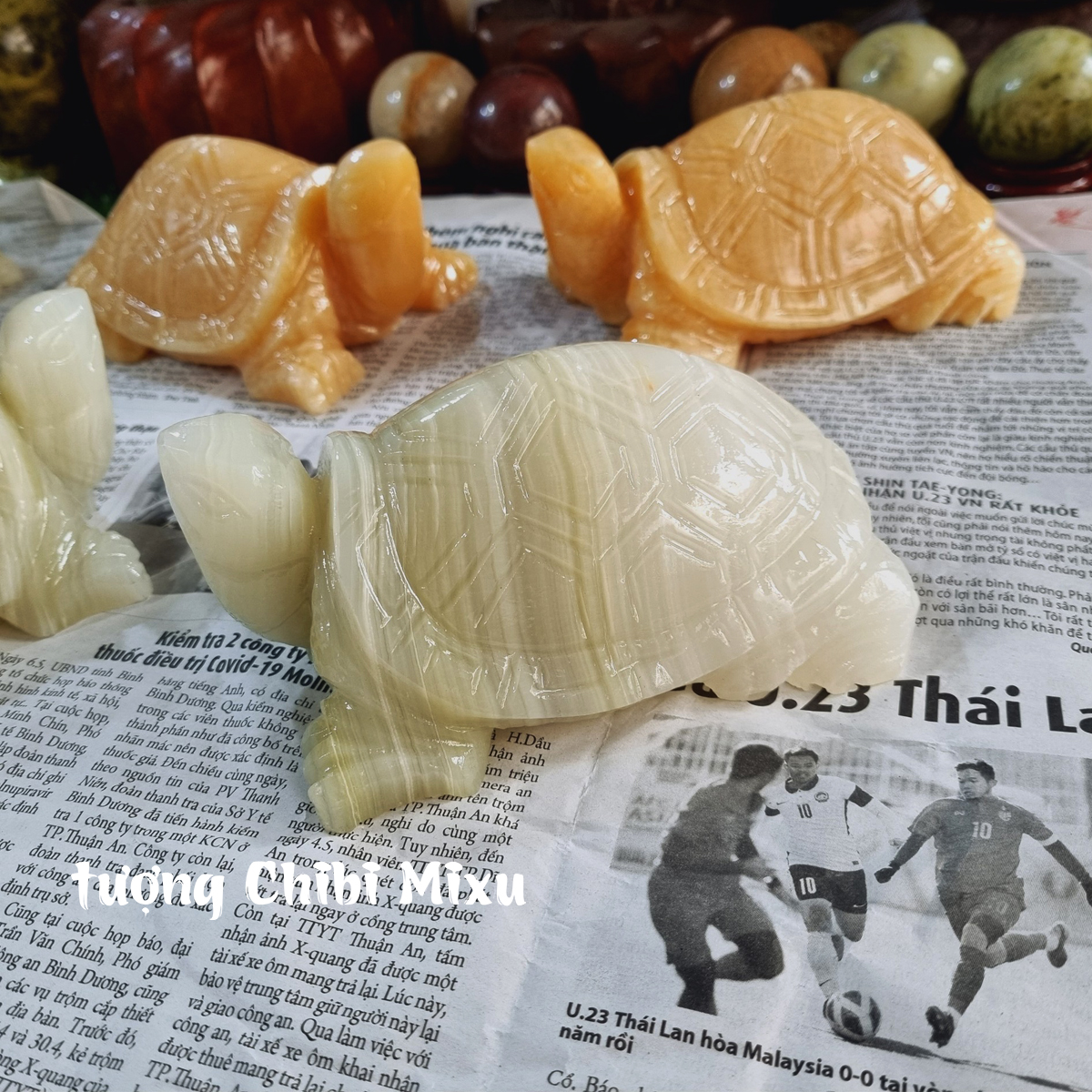Cụ Rùa bằng đá Pakistan size 15cm