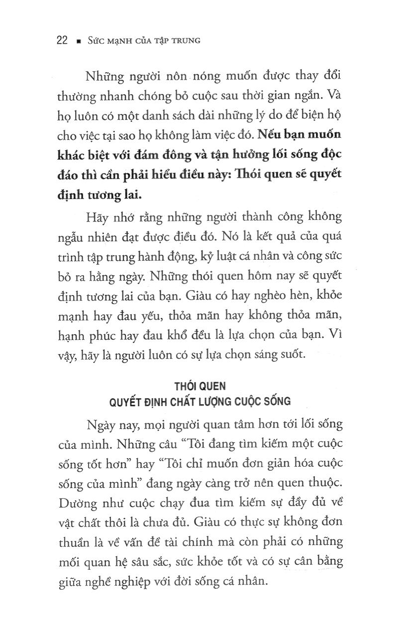 Sức Mạnh Của Tập Trung