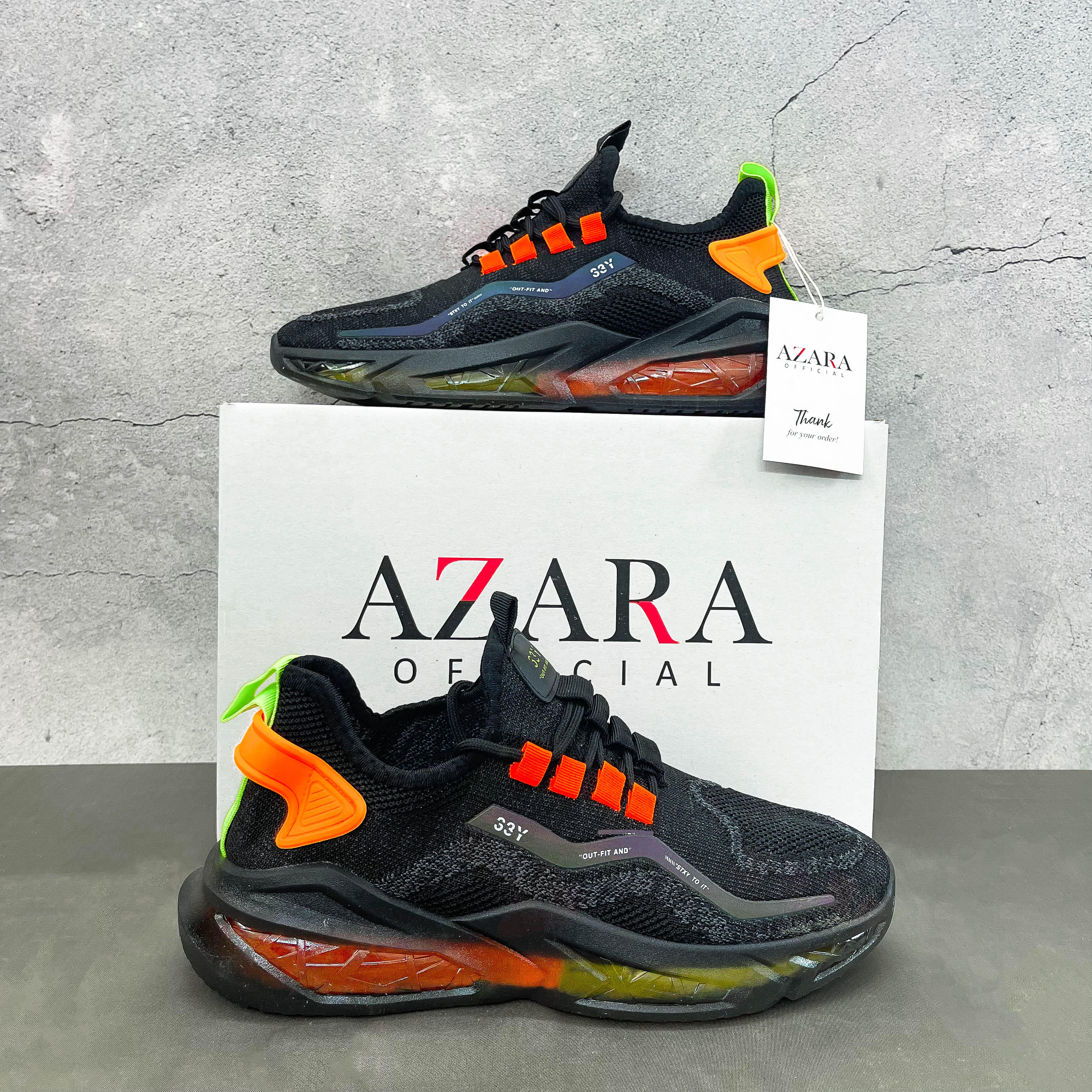 Giày Thể Thao Nam AZARA- Sneaker Màu Kaki - Trắng - Đen, Dáng Thể Thao Dễ Phối Đồ, Phù Hợp Mọi Lứa Tuổi - G5235