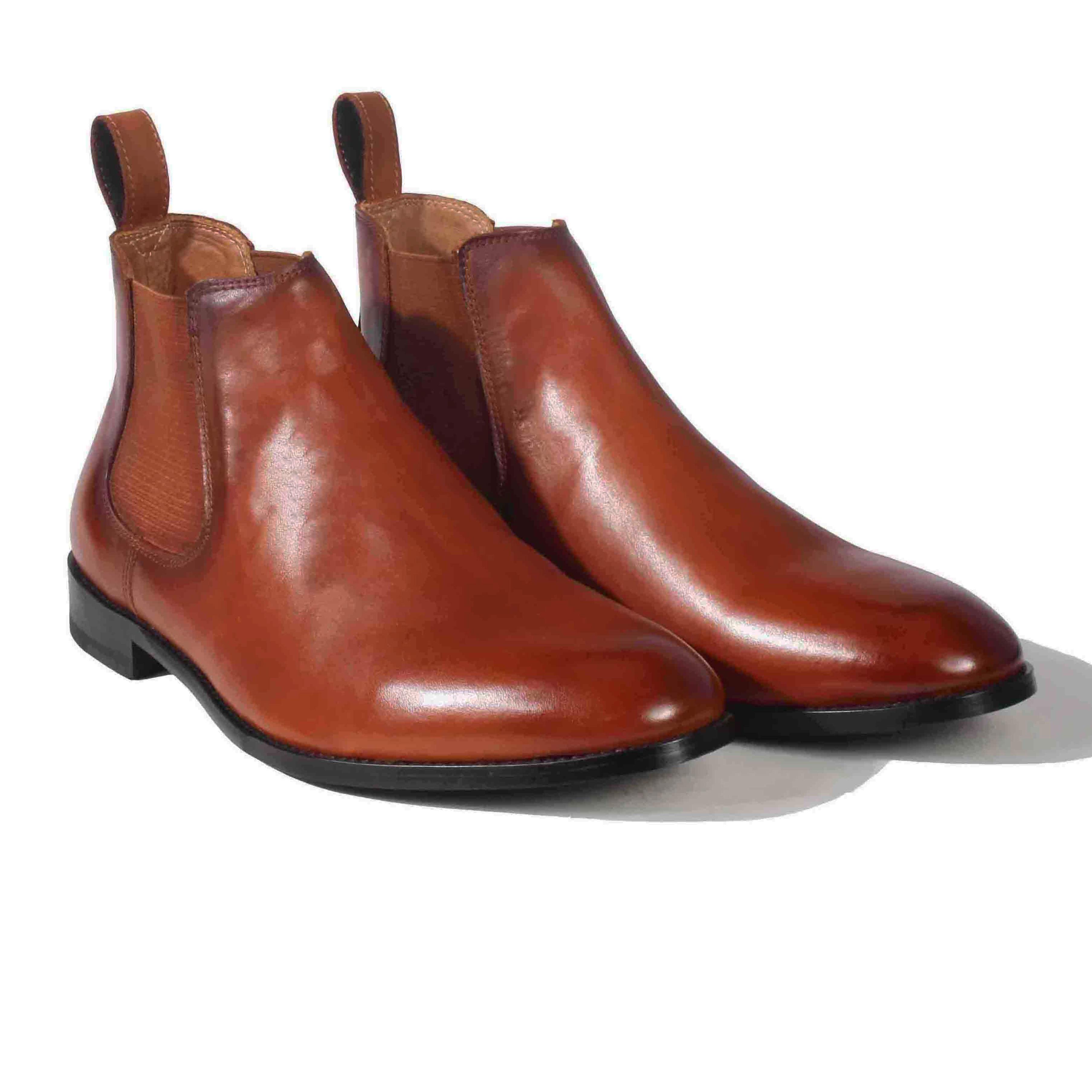 Giày Bốt Nam Banuli Da Bê Italian Chelsea Boots  H1CS1 (Da Veg Itali Mềm Dẻo, Đế Siêu nhẹ, Bảo Hành Trọn Đời)