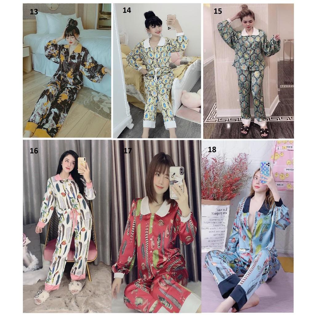 Độ Bộ Pijama Lụa Satin Cao Cấp Tiểu Thư Tay Phồng - Ren (Phần 1)