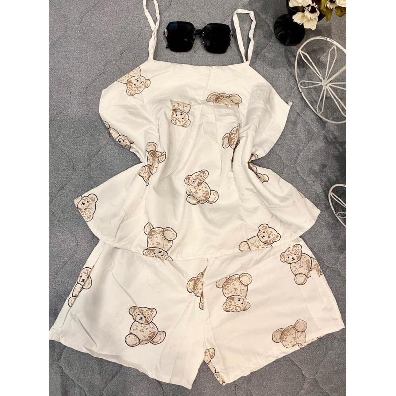 [Hàng Hot] Set Áo Hai Dây Kèm Quần Kate Mềm Siêu Xinh Xắn Nhiều Màu Bộ Đồ Ngủ Nữ Họa Tiết Dễ Thương - M23
