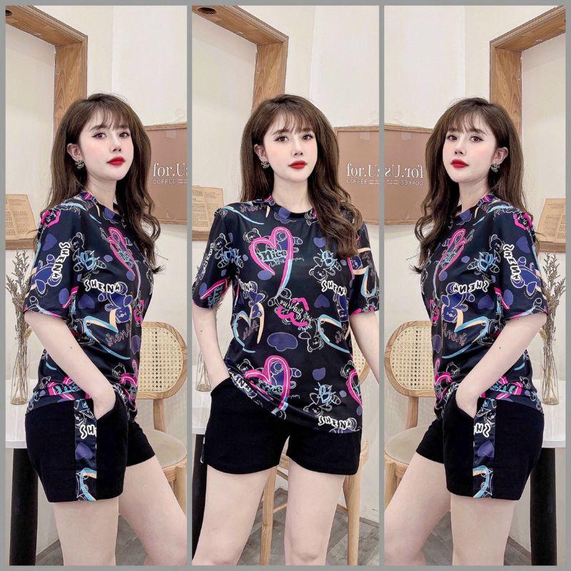 SET BỘ THỜI TRANG FORM RỘNG HỌA TIẾT