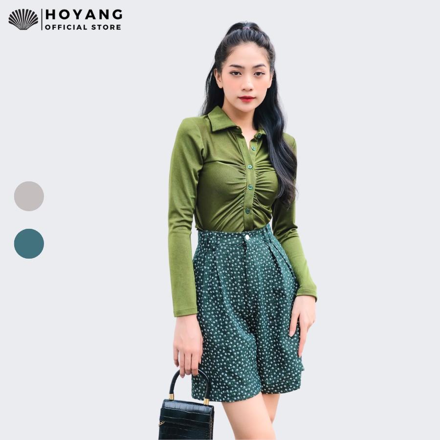 Quần Ngố Ống Suông Lưng Cao Hàn Quốc HOYANG QSHY12