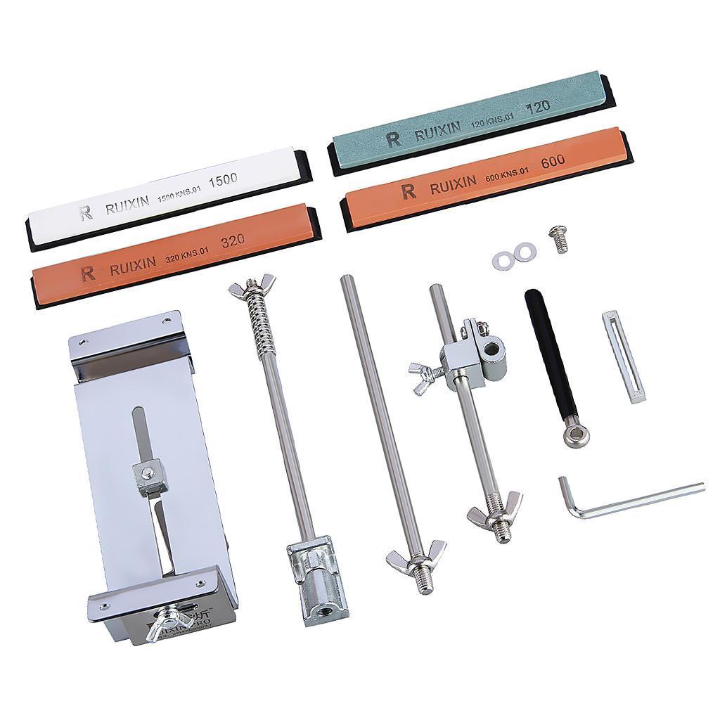 Professional Cutlery Sharpener Sharpening System Home Kitchen Tool + 4 Stone