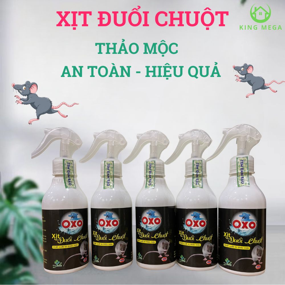 Thuốc đuổi chuột - Xịt đuổi chuột thảo mộc OXO - Đuổi chuột xe ô tô, nhà kho, nhà xưởng, nhà bếp an toàn hiệu quả