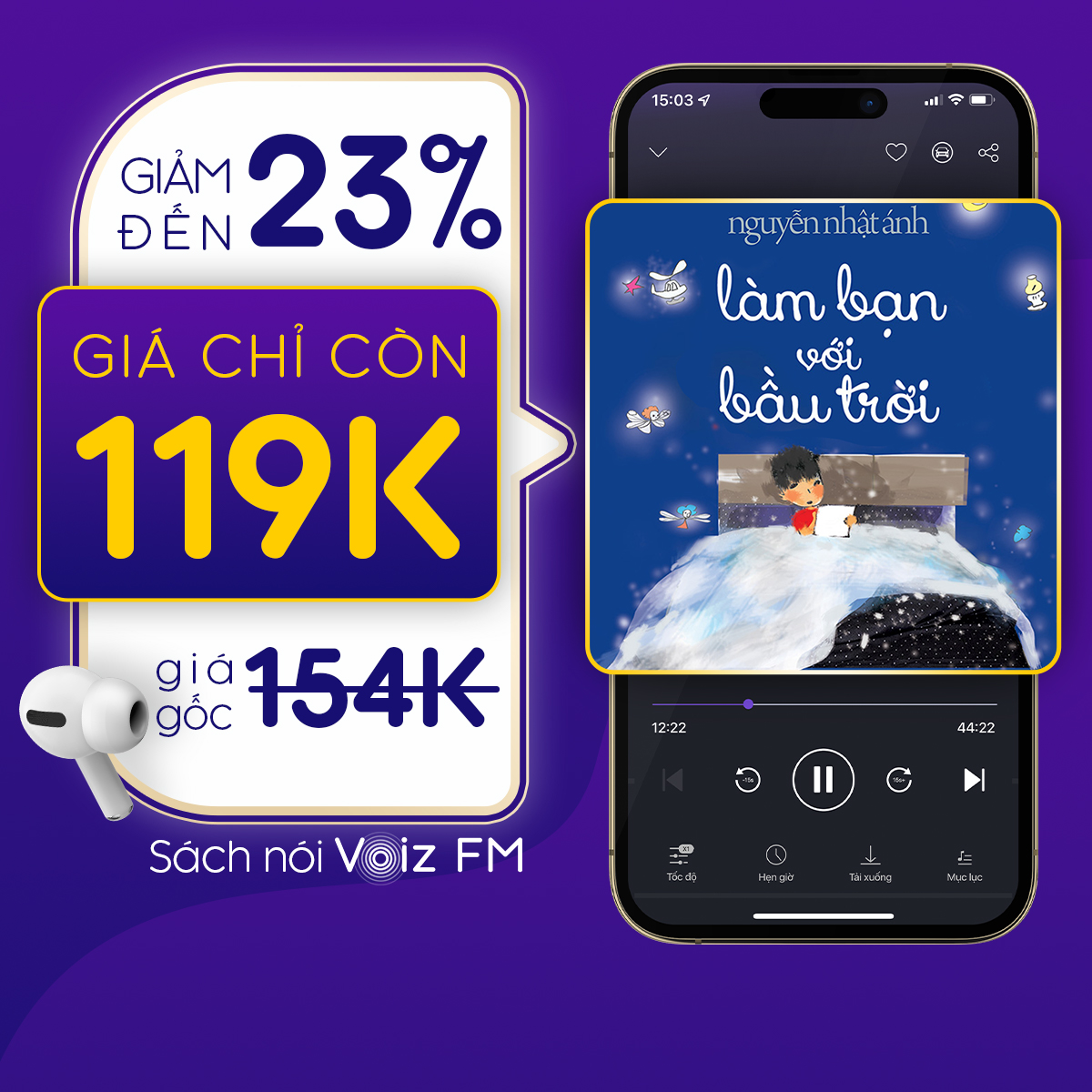 [Làm Bạn Với Bầu Trời] Voiz FM - Voucher nghe Sách Nói