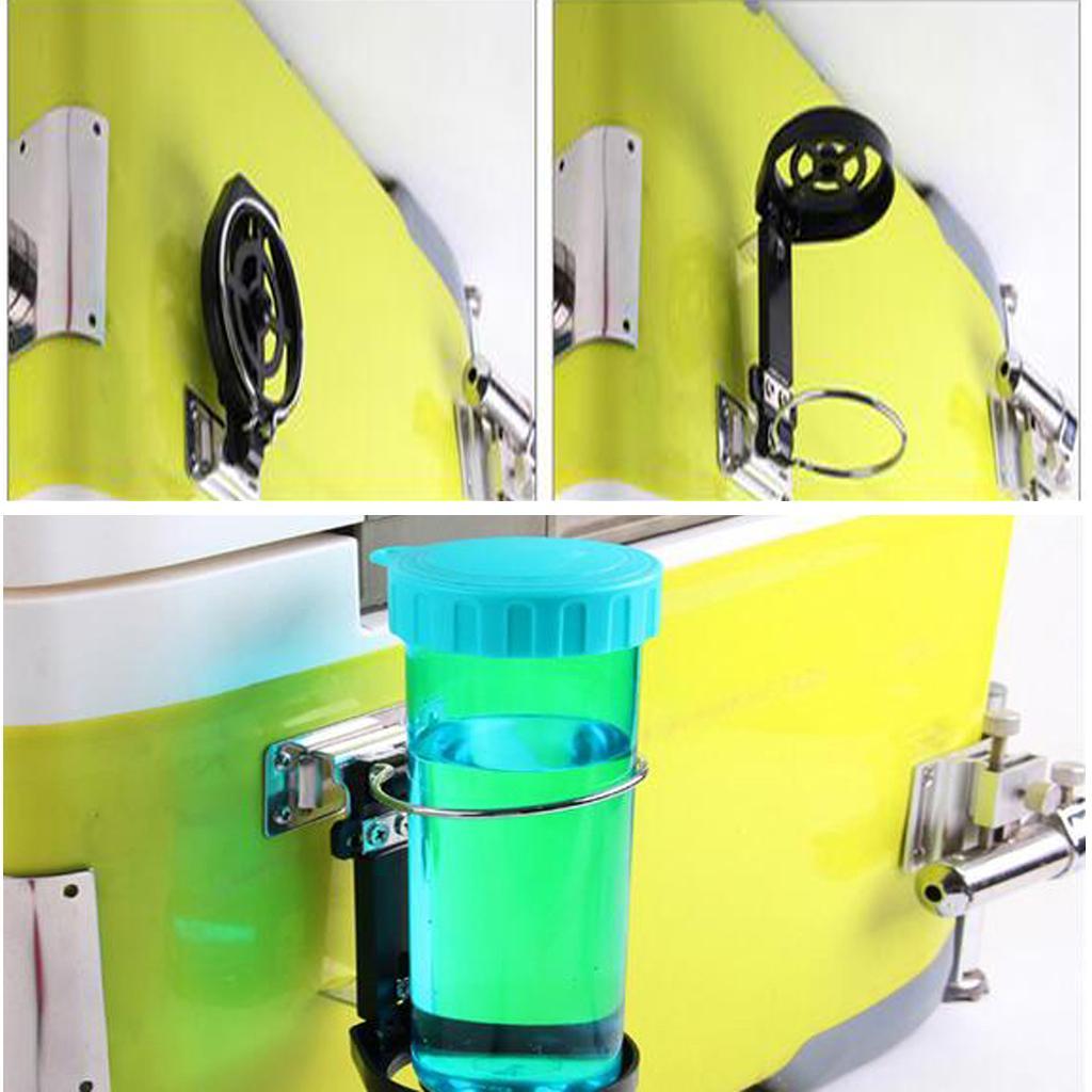 Stainless Steel Foldable Cup Holder Bracket Support for Fishing Chair