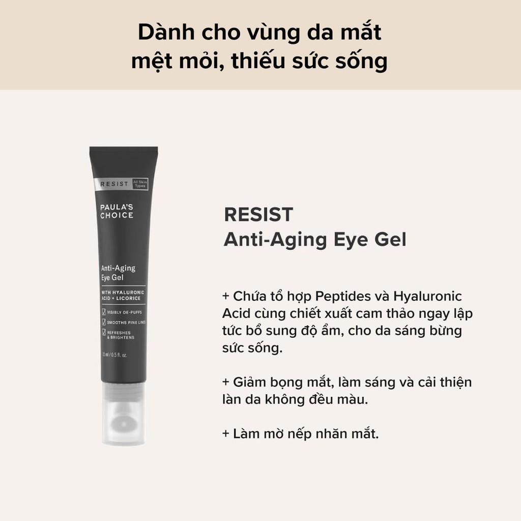 Kem mắt chống lão hóa, giảm thâm kèm đầu massage Paula's Choice Resist Anti-Aging Eye Gel