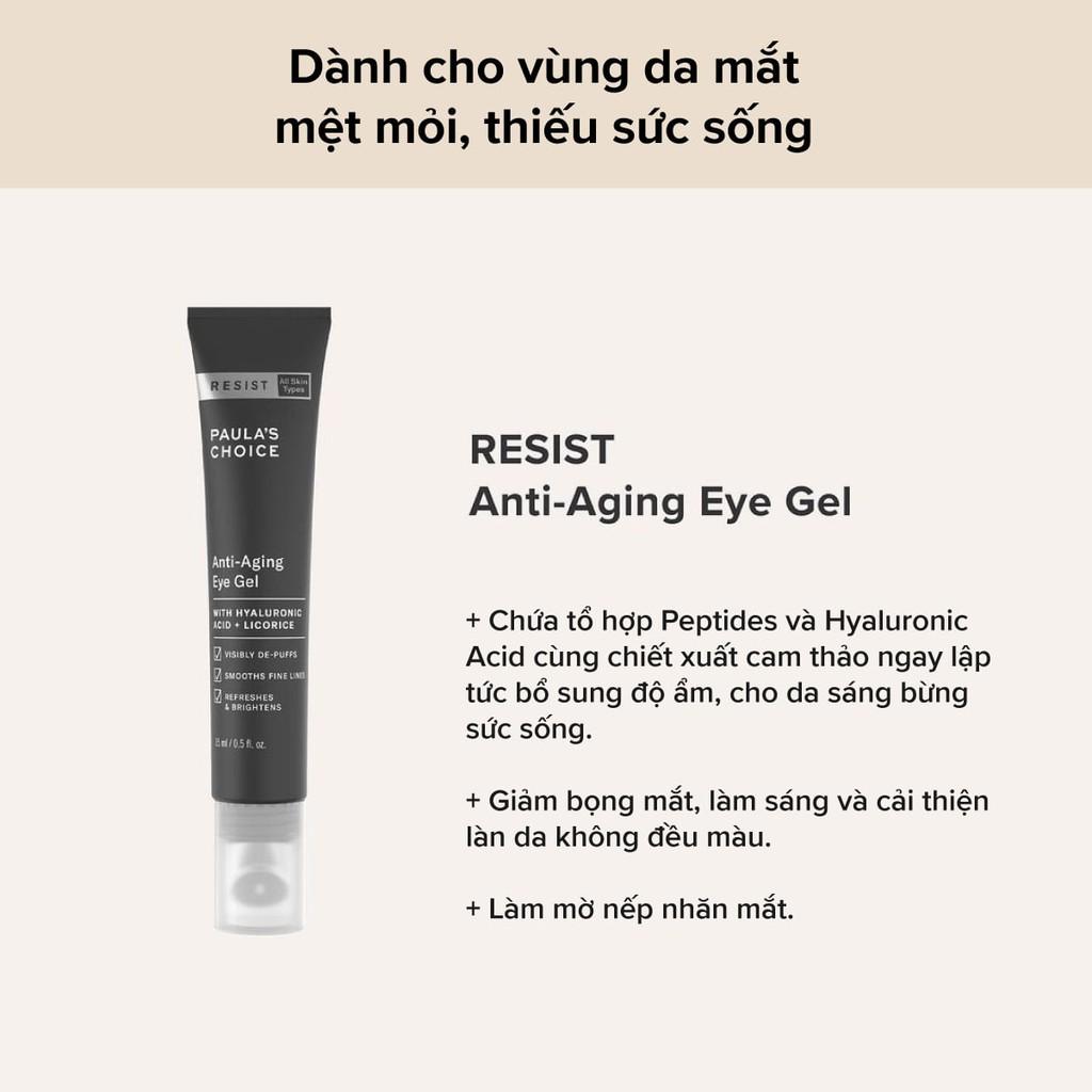 Kem mắt chống lão hóa, giảm thâm kèm đầu massage Paula's Choice Resist Anti-Aging Eye Gel (Mã 2140)