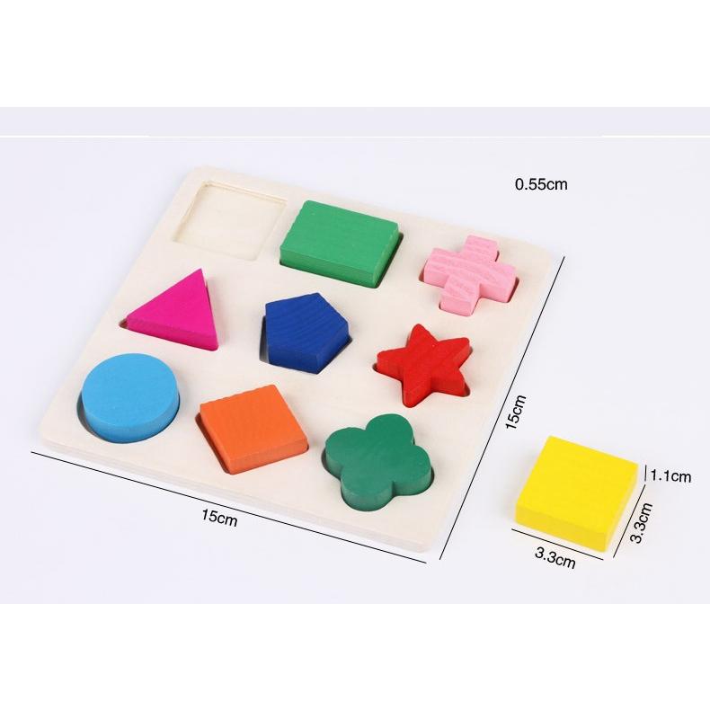 Đồ chơi Montessori - Bảng nhận dạng hình dạng các mô hình cho bé