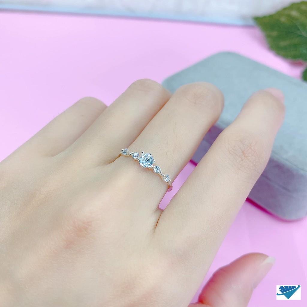 Nhẫn Nữ Bạc Ta Đính Kèm Đá Gentle Flower