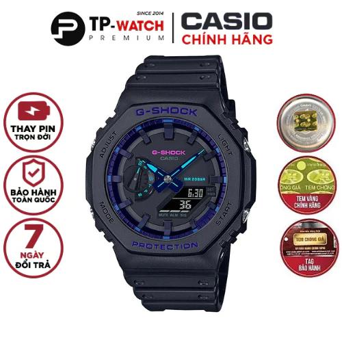 Đồng Hồ Nam Dây Nhựa Casio G-Shock GA-2100VB-1ADR Chính Hãng - Lõi Carbon - GA-2100VB-1A