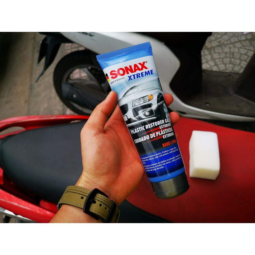 Gel Bảo Dưỡng Phục Hồi Nhựa Xe Sonax Xtreme Plastic restorer 210141 250ml Tặng Mút