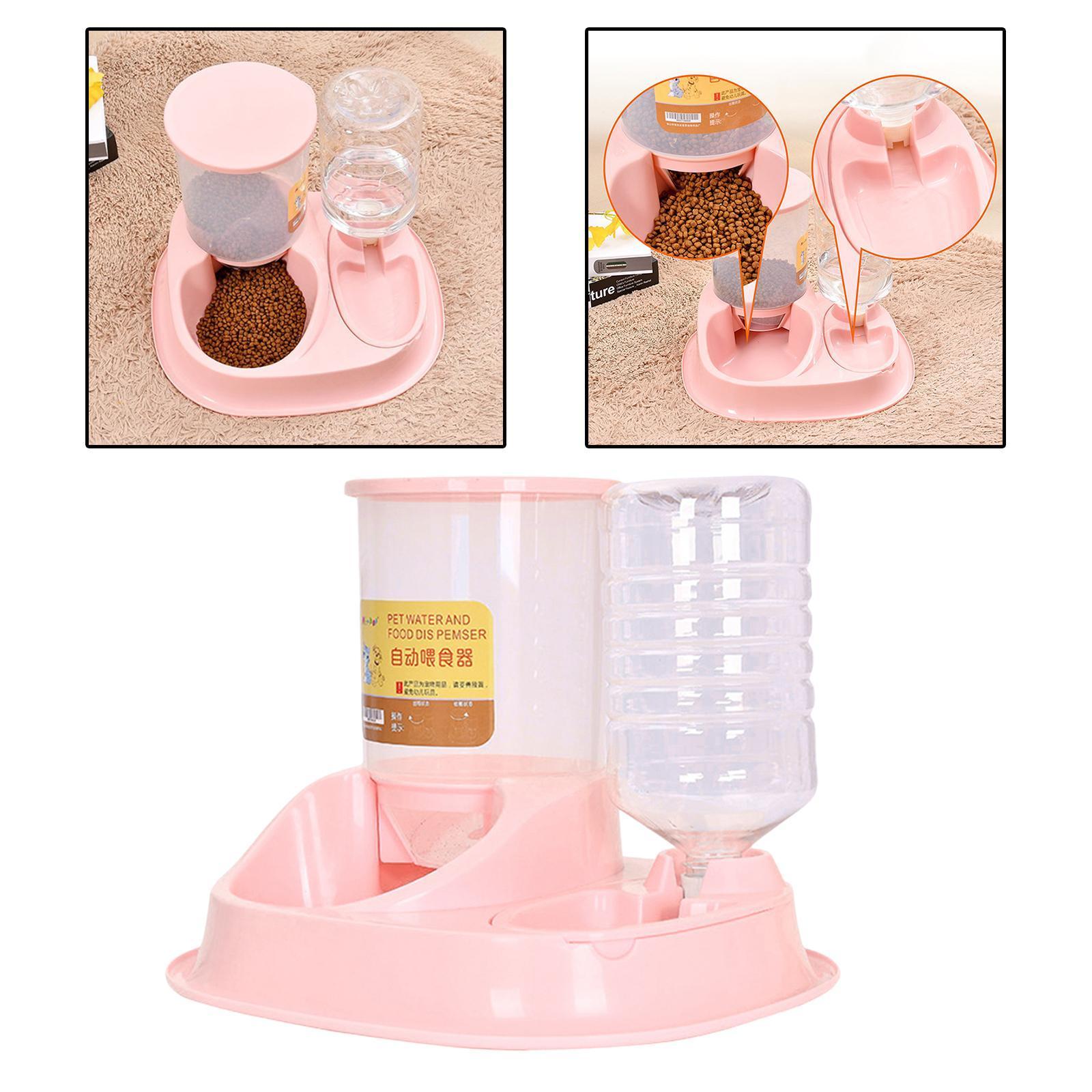 Automatic Feeder Small Medium Large Pets Automatic Food Feeder Waterer, Travel Supply Feeder and Water Dispenser for Dogs Cats Pets Animals