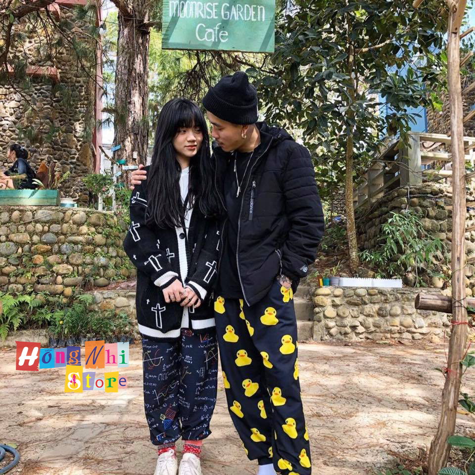 Quần Jogger Cartoon Pant Unisex , Quần Hoạt Hình Dài Lưng Thun Bo Lai - MM